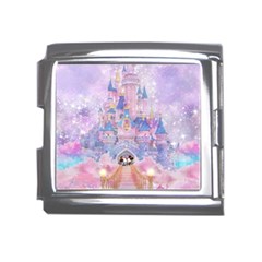 Disney Castle, Mickey And Minnie Mega Link Italian Charm (18mm) by nateshop