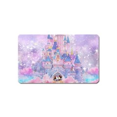 Disney Castle, Mickey And Minnie Magnet (name Card) by nateshop