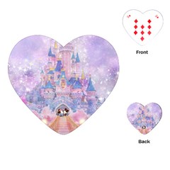 Disney Castle, Mickey And Minnie Playing Cards Single Design (heart) by nateshop