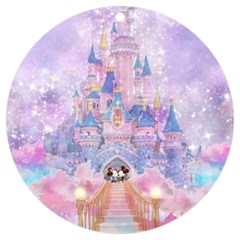 Disney Castle, Mickey And Minnie Uv Print Acrylic Ornament Round