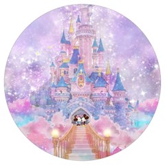 Disney Castle, Mickey And Minnie Round Trivet by nateshop