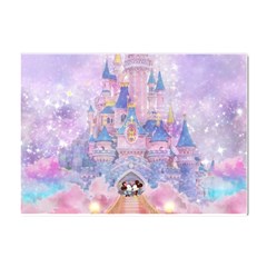 Disney Castle, Mickey And Minnie Crystal Sticker (a4) by nateshop