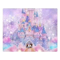 Disney Castle, Mickey And Minnie Premium Plush Fleece Blanket (large) by nateshop