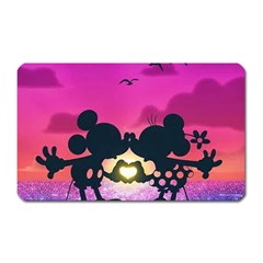 Mickey And Minnie, Mouse, Disney, Cartoon, Love Magnet (rectangular) by nateshop