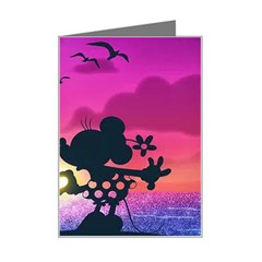 Mickey And Minnie, Mouse, Disney, Cartoon, Love Mini Greeting Card by nateshop