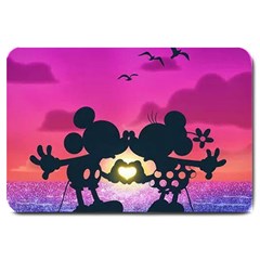 Mickey And Minnie, Mouse, Disney, Cartoon, Love Large Doormat by nateshop