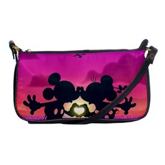 Mickey And Minnie, Mouse, Disney, Cartoon, Love Shoulder Clutch Bag by nateshop