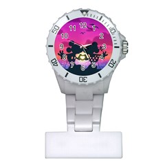 Mickey And Minnie, Mouse, Disney, Cartoon, Love Plastic Nurses Watch by nateshop