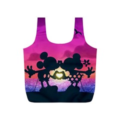 Mickey And Minnie, Mouse, Disney, Cartoon, Love Full Print Recycle Bag (s) by nateshop