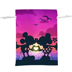 Mickey And Minnie, Mouse, Disney, Cartoon, Love Lightweight Drawstring Pouch (xl) by nateshop