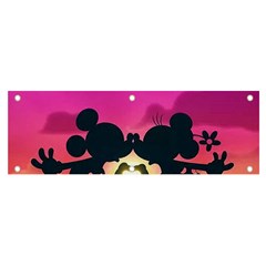 Mickey And Minnie, Mouse, Disney, Cartoon, Love Banner And Sign 6  X 2  by nateshop