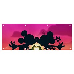 Mickey And Minnie, Mouse, Disney, Cartoon, Love Banner And Sign 8  X 3  by nateshop