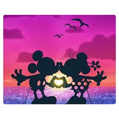 Mickey And Minnie, Mouse, Disney, Cartoon, Love Premium Plush Fleece Blanket (medium) by nateshop