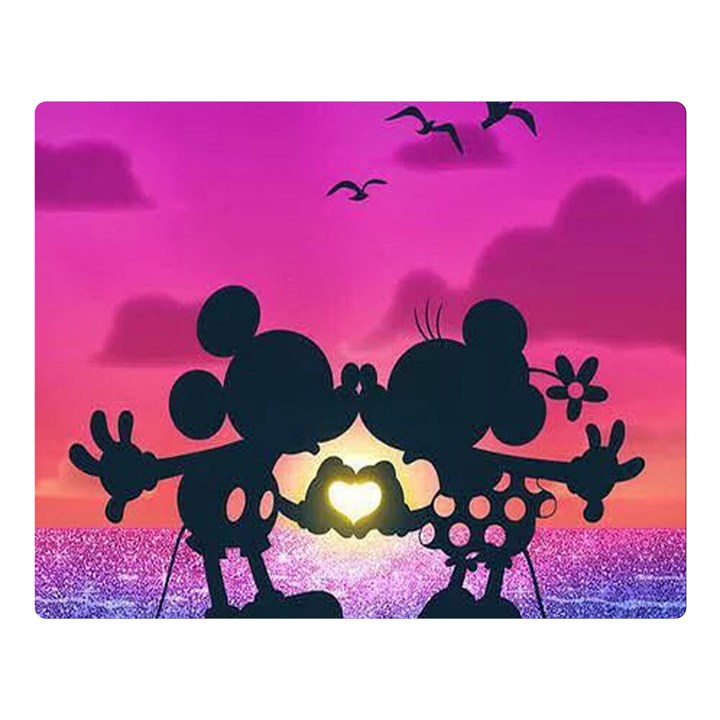 Mickey And Minnie, Mouse, Disney, Cartoon, Love Premium Plush Fleece Blanket (Large)