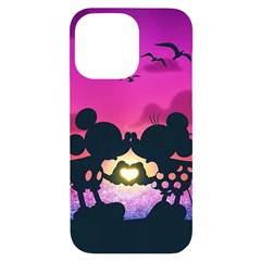 Mickey And Minnie, Mouse, Disney, Cartoon, Love Iphone 14 Pro Max Black Uv Print Case by nateshop