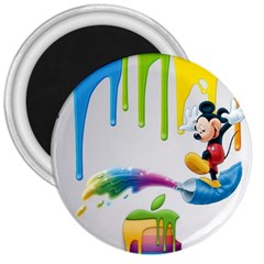 Mickey Mouse, Apple Iphone, Disney, Logo 3  Magnets by nateshop