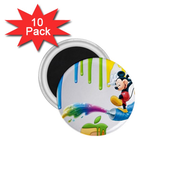 Mickey Mouse, Apple Iphone, Disney, Logo 1.75  Magnets (10 pack) 