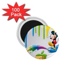 Mickey Mouse, Apple Iphone, Disney, Logo 1 75  Magnets (100 Pack)  by nateshop