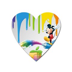 Mickey Mouse, Apple Iphone, Disney, Logo Heart Magnet by nateshop