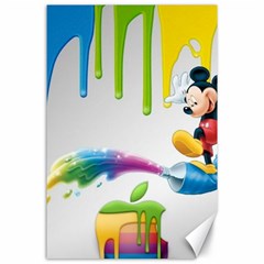 Mickey Mouse, Apple Iphone, Disney, Logo Canvas 24  X 36  by nateshop