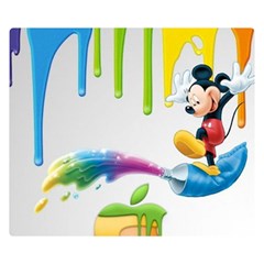 Mickey Mouse, Apple Iphone, Disney, Logo Two Sides Premium Plush Fleece Blanket (small) by nateshop