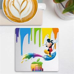 Mickey Mouse, Apple Iphone, Disney, Logo Uv Print Square Tile Coaster  by nateshop