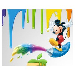 Mickey Mouse, Apple Iphone, Disney, Logo Premium Plush Fleece Blanket (medium) by nateshop