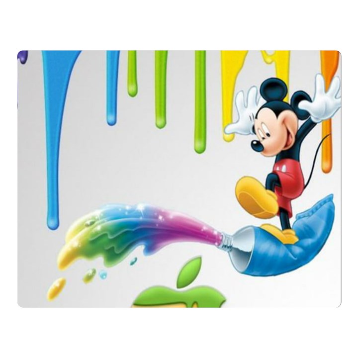 Mickey Mouse, Apple Iphone, Disney, Logo Premium Plush Fleece Blanket (Large)