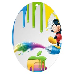 Mickey Mouse, Apple Iphone, Disney, Logo Uv Print Acrylic Ornament Oval by nateshop