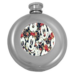 Mickey Mouse, Cartoon, Cartoon Character Round Hip Flask (5 Oz) by nateshop