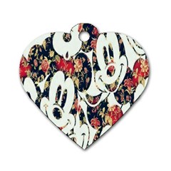 Mickey Mouse, Cartoon, Cartoon Character Dog Tag Heart (one Side) by nateshop