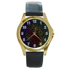 Minimal Glory Round Gold Metal Watch by nateshop