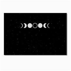 Moon Phases, Eclipse, Black Postcards 5  X 7  (pkg Of 10) by nateshop