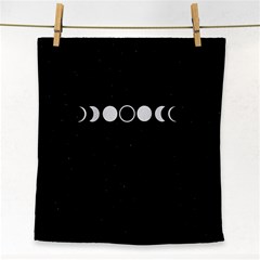 Moon Phases, Eclipse, Black Face Towel by nateshop