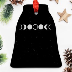 Moon Phases, Eclipse, Black Ornament (bell) by nateshop