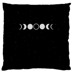 Moon Phases, Eclipse, Black Large Cushion Case (two Sides) by nateshop