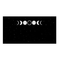 Moon Phases, Eclipse, Black Satin Shawl 45  X 80  by nateshop