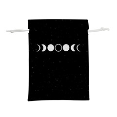 Moon Phases, Eclipse, Black Lightweight Drawstring Pouch (m) by nateshop