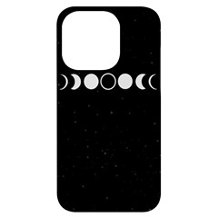 Moon Phases, Eclipse, Black Iphone 14 Pro Black Uv Print Case by nateshop