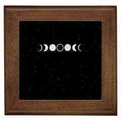 Moon Phases, Eclipse, Black Framed Tile by nateshop