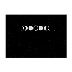 Moon Phases, Eclipse, Black Sticker A4 (10 Pack) by nateshop