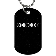 Moon Phases, Eclipse, Black Dog Tag (two Sides) by nateshop