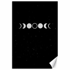 Moon Phases, Eclipse, Black Canvas 20  X 30  by nateshop