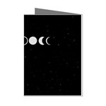 Moon Phases, Eclipse, Black Mini Greeting Cards (Pkg of 8) Left