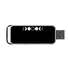 Moon Phases, Eclipse, Black Portable Usb Flash (two Sides) by nateshop