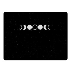 Moon Phases, Eclipse, Black Two Sides Fleece Blanket (small) by nateshop