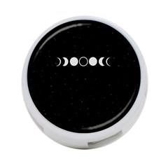 Moon Phases, Eclipse, Black 4-port Usb Hub (two Sides) by nateshop