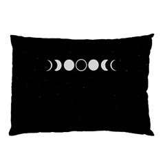 Moon Phases, Eclipse, Black Pillow Case (two Sides)