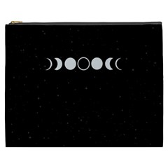 Moon Phases, Eclipse, Black Cosmetic Bag (xxxl) by nateshop