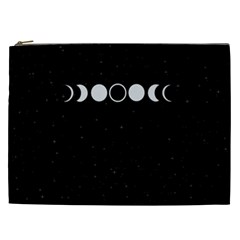 Moon Phases, Eclipse, Black Cosmetic Bag (xxl) by nateshop